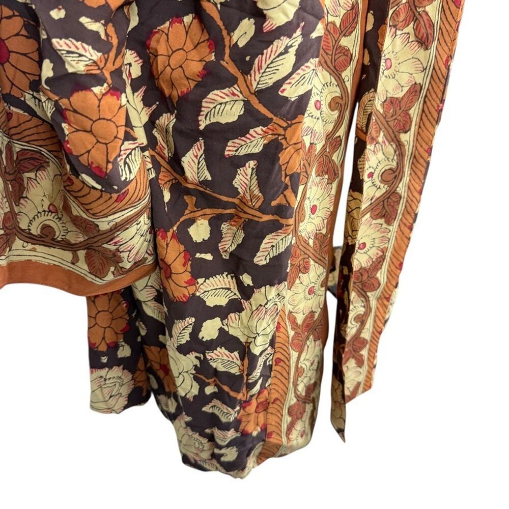 Soft Surroundings Womens Plus Size Floral Brown Kimono Open Jacket Lagenlook 1X - Picture 3 of 16